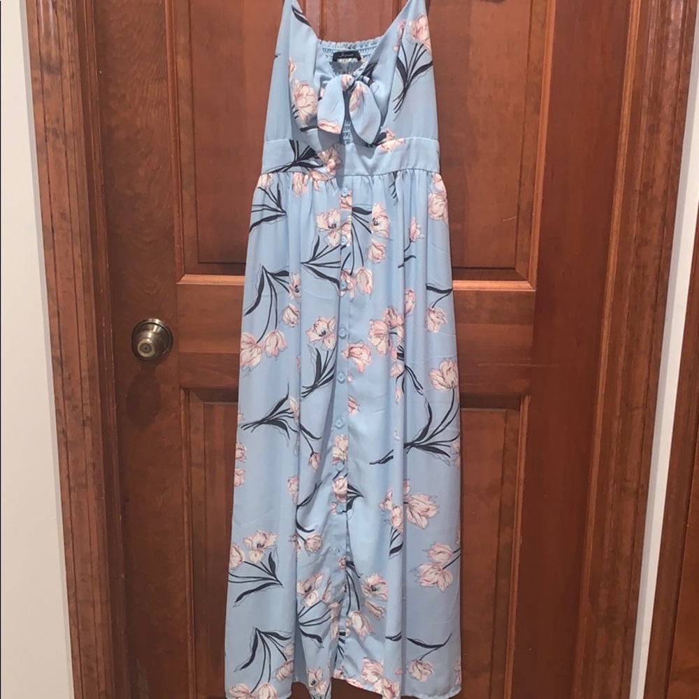 Blue Floral Midi Dress Soprano S